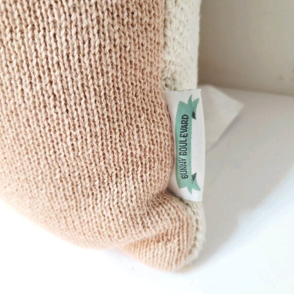 Bunny Boulevard Rabbit Pink Reversible Nursery Accent Decor Knit Throw Pillow - Picture 3 of 4